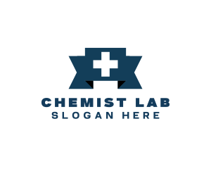 Chemist - Medical Cross Ribbon logo design