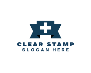 Medical Cross Ribbon logo design