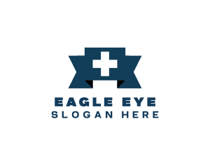 Medical Cross Ribbon logo design