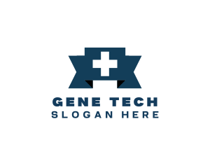 Medical Cross Ribbon logo design