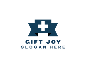 Medical Cross Ribbon logo design