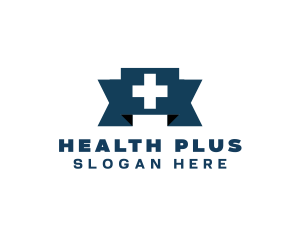 Medical Cross Ribbon logo design