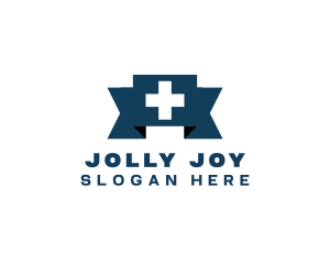 Medical Cross Ribbon logo design