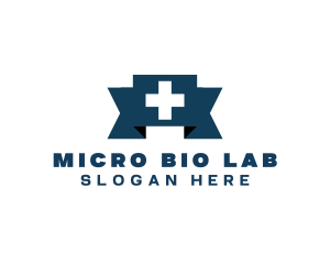 Medical Cross Ribbon logo design