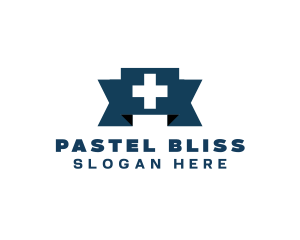 Medical Cross Ribbon logo design