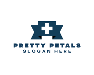 Medical Cross Ribbon logo design