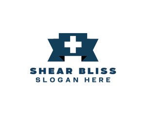 Medical Cross Ribbon logo design