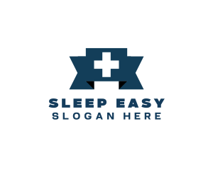 Medical Cross Ribbon logo design