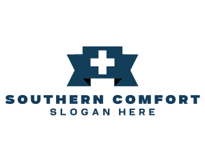 Medical Cross Ribbon logo design