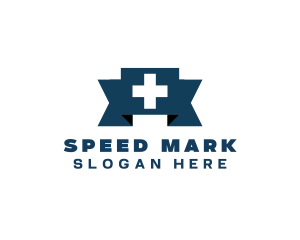 Medical Cross Ribbon logo design