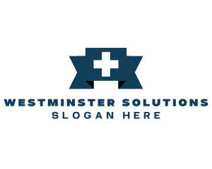 Medical Cross Ribbon logo design