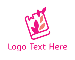Girly - Pink Journal Book logo design