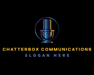 Talk - Microphone Media Studio logo design