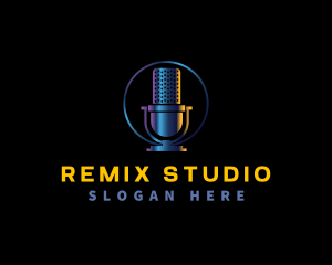 Microphone Media Studio logo design