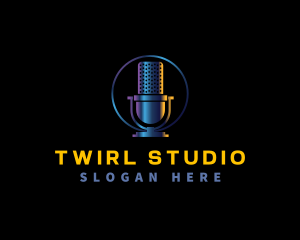 Microphone Media Studio logo design