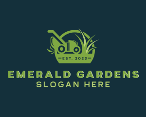 Grass Lawn Mower logo design