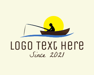 Human - Sunset Fishing Leisure logo design