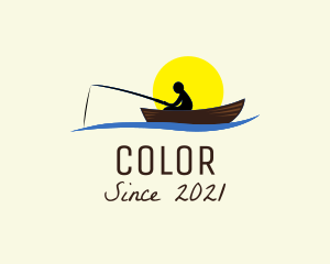 Fisherman - Sunset Fishing Leisure logo design