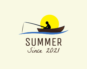 Sunset Fishing Leisure  logo design