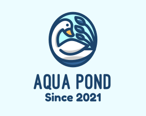 Blue Lake Swan logo design