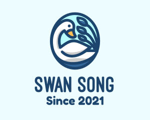 Blue Lake Swan logo design