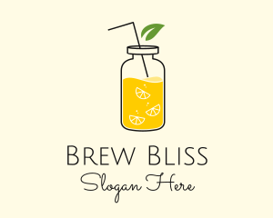 Lemon Leaf Juice  logo design