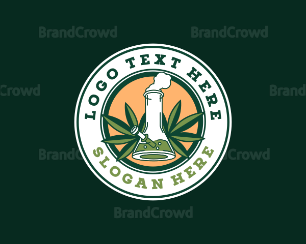 Marijuana Weed Bong Logo