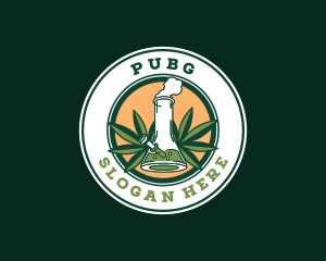 Emblem - Marijuana Weed Bong logo design
