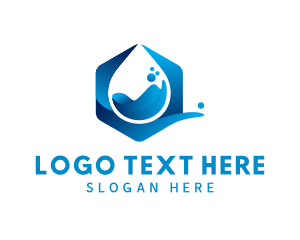 Disinfection - Drop Liquid Water logo design