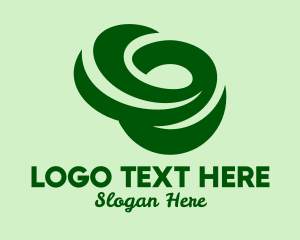 Vineyard - Green Grass Swirl logo design