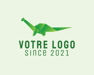 Etsy - Green Dinosaur Origami logo design