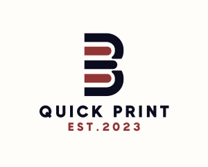 Booklet - Book Stack Letter B logo design