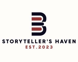 Fiction - Book Stack Letter B logo design