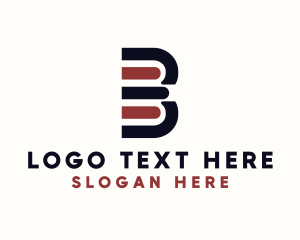 Book Stack Letter B Logo