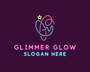 Abstract Glowing Symbol logo design