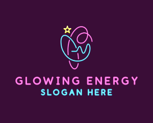 Abstract Glowing Symbol logo design