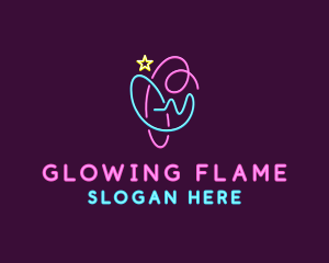 Abstract Glowing Symbol logo design