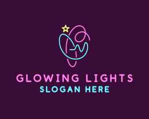 Abstract Glowing Symbol logo design