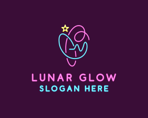 Abstract Glowing Symbol logo design