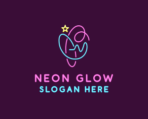 Abstract Glowing Symbol logo design