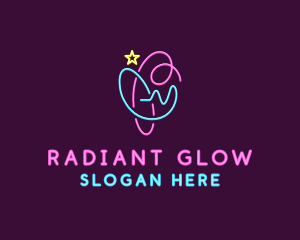 Glow - Abstract Glowing Symbol logo design