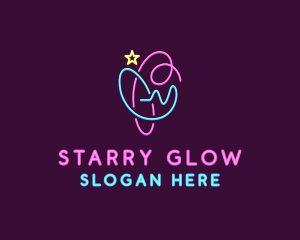 Abstract Glowing Symbol logo design