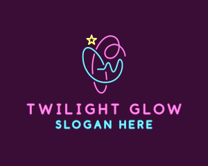 Abstract Glowing Symbol logo design