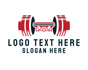 Bodybuilding - Barbell Crossfit Training logo design