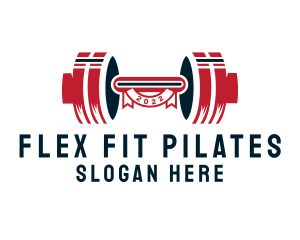 Pilates - Barbell Crossfit Training logo design