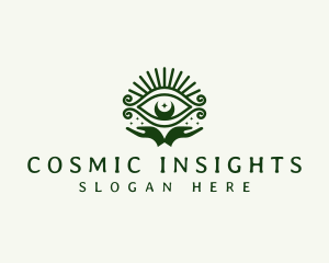 Cosmic Eye Hand logo design