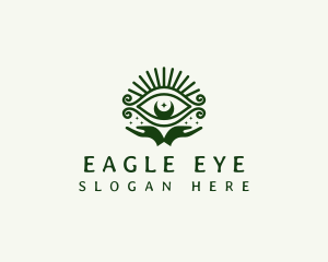 Cosmic Eye Hand logo design