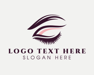 Eyelash Extensions - Eye Makeup Glam logo design