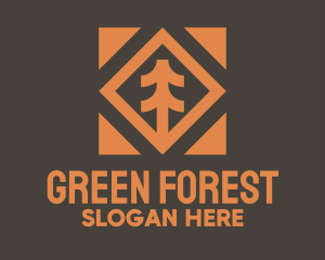 Woods - Conifer Tree Plant Woods logo design