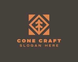 Conifer Tree Plant Woods logo design